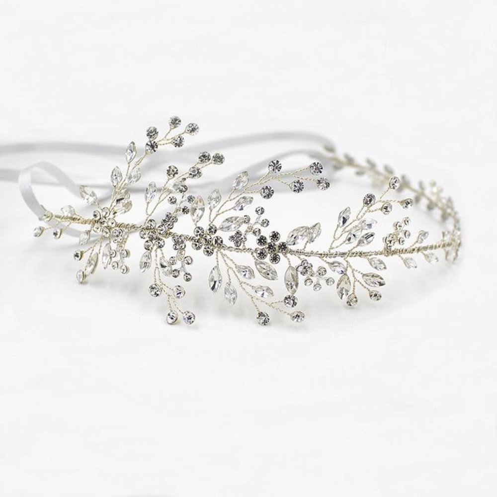 Sparkling Crystal Headband, Silver